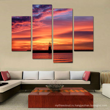 Sunset Lanscape Multi Group Canvas Print